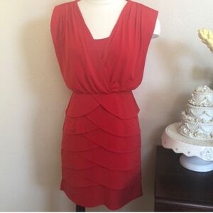 Laundry by Shelli Segal Red Coctail Dress, Size 0  EUC
